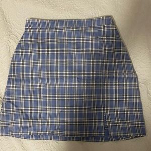 Hollister blue plaid skirt